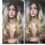 Cala wigs วิกผมติดกาว(หนีบได้สระได้#-สีดำทอง) ราคา 4,200 บาท*ส่งฟรี