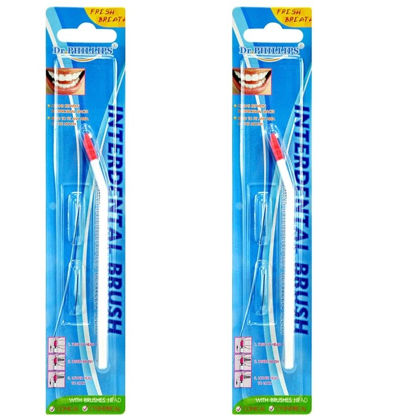 แปรงสีฟันไฟฟ้า ช่วยดูแลสุขภาพช่องปาก พระนครศรีอยุธยา Dr PHILLIPS แปรงซอกฟัน Interdental Brush Made in USA 1 อัน