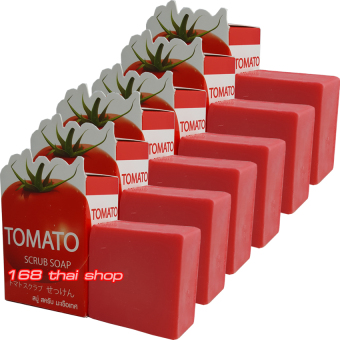 Easy Aura Tomato Scrub Soap สบู่มะเขือเทศ ก้อนละ 50 กรัม x 6 ก้อน Easy Aura Tomato Scrub Soap สบู่มะเขือเทศ ก้อนละ 50 กรัม x 6 ก้อน