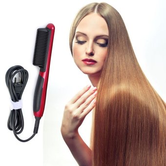 2560 Electric Ceramic Hair Straightener Straightening Hairdressing Styling Tool(Red US Plug) - intl