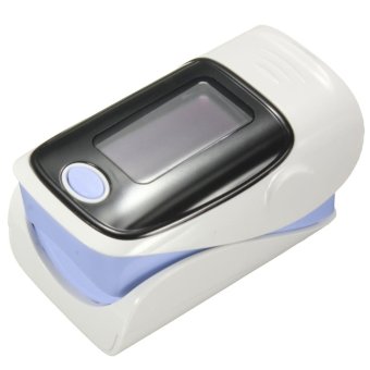 Finger Fingertip Blood Oxygen Meter SPO2 OLED Pulse Heart Rate Monitor Oximeter White+Purple - Intl