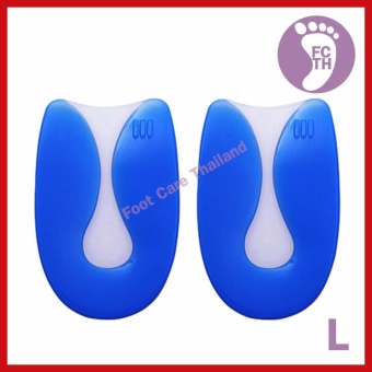 Foot Care Thailand แผ่นซิลิโคนเจลรองส้นเท้า รูปตัวU (ไซส์ L) 1 คู่ Foot Care Thailand แผ่นซิลิโคนเจลรองส้นเท้า รูปตัวU (ไซส์ L) 1 คู่