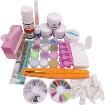 Full Acrylic Powder Liquid French Nail Art Brush Glue UV Gel TipTool Kit Set - Intl Full Acrylic Powder Liquid French Nail Art Brush Glue UV Gel TipTool Kit Set - Intl