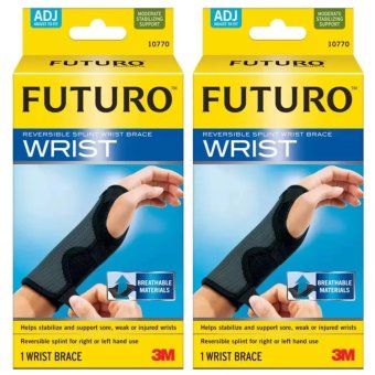 2560 Futuro Wristอุปกรณ์พยุงข้อมือ รุ่น 10770ชนิดปรับกระชับได้ เสริมแถบเหล็ก2ชิ้น (สีดำ)