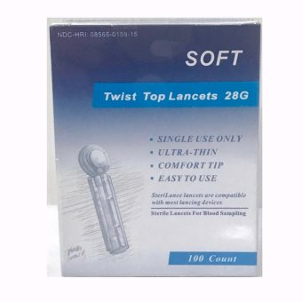 Gluco Dr. Blood Lancet 28 g เข็มขนาด 28 Gauge ขนาดไม่เล็กไม่ใหญ่ 1*100