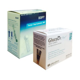 ขาย GlucoDr. Plus แผ่นตรวจ50 แผ่น/กล่อง พร้อม เข็มเจาะเลือด 100 อัน/กล่อง