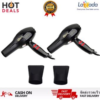 ประเทศไทย hair dryer ไดร์เป่าผม เครื่องเป่าผมไฟฟ้า 1600W รุ่น MSD-8813 black 2ชิ้น