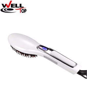 ซื้อ/ขาย Hair Straightener Brush Comb Thermoregulator Electric Straightening Brush Iron - intl