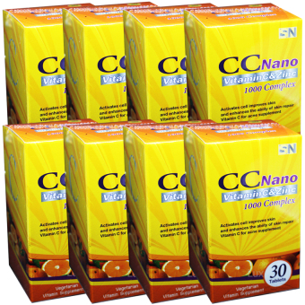 CC Nano Vitamin & Zinc 1000 Complex ซี ซี นาโนวิตามินซี + ซิงค์ ผิวสวย ขาวใส อมชมพู บรรจุ 30 เม็ด (8 กล่อง) CC Nano Vitamin & Zinc 1000 Complex ซี ซี นาโนวิตามินซี + ซิงค์ ผิวสวย ขาวใส อมชมพู บรรจุ 30 เม็ด (8 กล่อง)