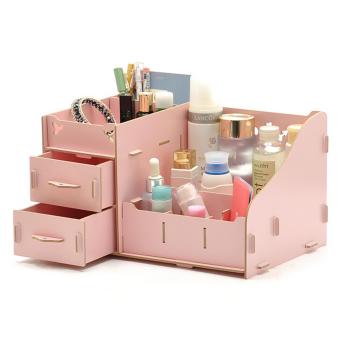 DIY Wooden Cosmetic Box (WD03 สีชมพู) กล่องเก็บเครื่องสำอาง เครื่องประดับ DIY Wooden Cosmetic Box (WD03 สีชมพู) กล่องเก็บเครื่องสำอาง เครื่องประดับ