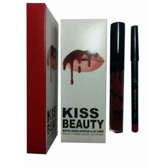 ลิปสติกน้ำ สีด้าน และ ดินสอเขียนขอบปาก สีแดง ลิปสติกน้ำ สีด้าน และ ดินสอเขียนขอบปาก สีแดง