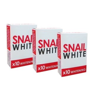 Snail White Soap x10 Whitening สบู่หอยทากฟอกผิว 70g. (3 ก้อน) Snail White Soap x10 Whitening สบู่หอยทากฟอกผิว 70g. (3 ก้อน)