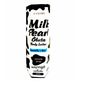 Milk Pearl Gluta Body Lotion นมมุกกลูต้า บอดี้โลชั่น SPF60++500ml. 1 กล่อง Milk Pearl Gluta Body Lotion นมมุกกลูต้า บอดี้โลชั่น SPF60++500ml. 1 กล่อง