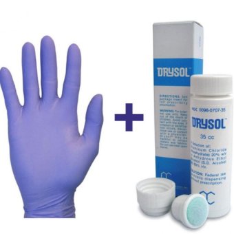 Drysol Antiperspirant น้ำยาระงับเหงื่อสำหรับมือและเท้า 35cc และถุงมือไนไตร Drysol Antiperspirant น้ำยาระงับเหงื่อสำหรับมือและเท้า 35cc และถุงมือไนไตร