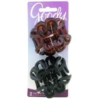 Goody กิ๊บหนีบผม Womens Classics Lily Petal Claw Clip แพ็ค 2 (สีดำ/น้ำตาล) Goody กิ๊บหนีบผม Womens Classics Lily Petal Claw Clip แพ็ค 2 (สีดำ/น้ำตาล)