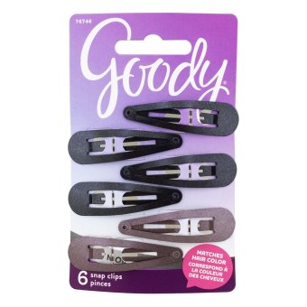 Goody กิ๊บติดผม Womens Colour Collection Contour Clips Black 6 ชิ้น Goody กิ๊บติดผม Womens Colour Collection Contour Clips Black 6 ชิ้น