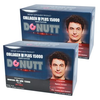 Donut Collagen M Plus 15000mg. Grape Flavour โดนัทคอลลาเจน เอ็ม พลัส สูตรพิเศษเฉพาะท่านชาย บรรจุ 10 ซอง (2 กล่อง) Donut Collagen M Plus 15000mg. Grape Flavour โดนัทคอลลาเจน เอ็ม พลัส สูตรพิเศษเฉพาะท่านชาย บรรจุ 10 ซอง (2 กล่อง)
