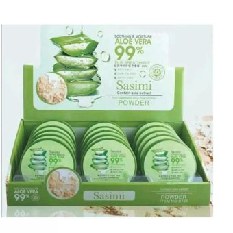 Sasimi Powder แป้งพัฟว่านหางจระเข้ 99% 1 กล่อง 15 ตลับ Sasimi Powder แป้งพัฟว่านหางจระเข้ 99% 1 กล่อง 15 ตลับ