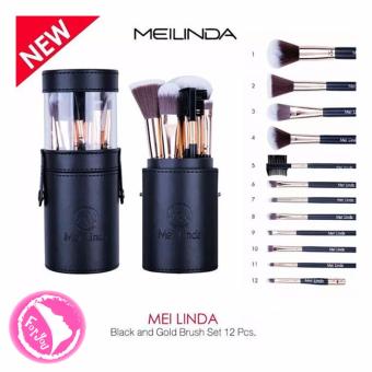 Mei Linda Black and Gold Brush Set 12 Pcs. เซ็ตแปรงแต่งหน้า Mei Linda Black and Gold Brush Set 12 Pcs. เซ็ตแปรงแต่งหน้า