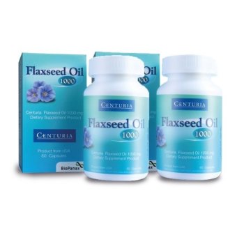 CENTURIA น้ำมันเมล็ดแฟลกซ์ Flax seed Oil 1000 มก แพ็คคู่ CENTURIA น้ำมันเมล็ดแฟลกซ์ Flax seed Oil 1000 มก แพ็คคู่