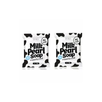 สบู่นมมุก (Milk pearl soap) ฟอกผิวขาว 65 กรัม 2 ก้อน สบู่นมมุก (Milk pearl soap) ฟอกผิวขาว 65 กรัม 2 ก้อน
