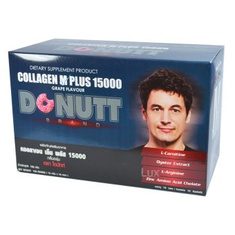 Donut Collagen M Plus 15000mg. Grape Flavour โดนัทคอลลาเจน เอ็ม พลัส สูตรพิเศษเฉพาะท่านชาย บรรจุ 10 ซอง (1 กล่อง) Donut Collagen M Plus 15000mg. Grape Flavour โดนัทคอลลาเจน เอ็ม พลัส สูตรพิเศษเฉพาะท่านชาย บรรจุ 10 ซอง (1 กล่อง)