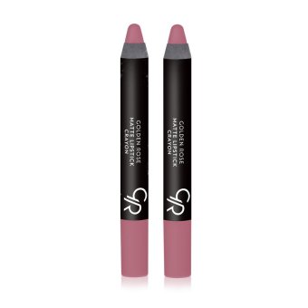 GOLDEN ROSE Matte Lipstick Crayon 3.5g #10 ลิปสติกเนื้อแมตต์ในรูปแบบดินสอ พิกเม้นต์แน่นปิดสีปากแนบสนิท ( 2 ชิ้น ) GOLDEN ROSE Matte Lipstick Crayon 3.5g #10 ลิปสติกเนื้อแมตต์ในรูปแบบดินสอ พิกเม้นต์แน่นปิดสีปากแนบสนิท ( 2 ชิ้น )