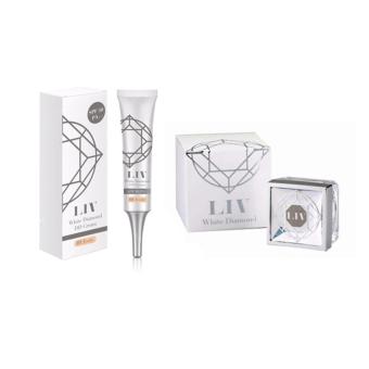 Liv White Diamond Cream ลิฟ ไวท์ ไดมอนด์ ครีม ครีมดีที่วิกกี้แนะนำ บำรุงผิวหน้าเนื้อครีมเข้มข้น + LIV White Diamond DD ครีม SPF50 รองพื้นกันแดดเพชรแท้ วิกกี้ #02 beige สำหรับผิวสองสี Liv White Diamond Cream ลิฟ ไวท์ ไดมอนด์ ครีม ครีมดีที่วิกกี้แนะนำ บำรุงผิวหน้าเนื้อครีมเข้มข้น + LIV White Diamond DD ครีม SPF50 รองพื้นกันแดดเพชรแท้ วิกกี้ #02 beige สำหรับผิวสองสี