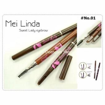 Mei Linda Sweet Lady Eyebrow 0.4 g.ดินสอเขียนคิ้วกันน้ำ 01 น้ำตาลอ่อน (1 แท่ง) Mei Linda Sweet Lady Eyebrow 0.4 g.ดินสอเขียนคิ้วกันน้ำ 01 น้ำตาลอ่อน (1 แท่ง)