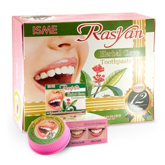 ISME Rasyanอีสมี ราสยาน ยาสีฟันสมุนไพร สูตรกานพลู- 12ชิ้น ISME Rasyanอีสมี ราสยาน ยาสีฟันสมุนไพร สูตรกานพลู- 12ชิ้น