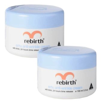 Rebirth Emu Anti-Wrinkle Cream With AHA 24 Hours Time Release ครีมบำรุงผิวช่วงเวลากลางคืน ลดเลือนริ้วรอยต่างๆ 100ml (2 กระปุก) Rebirth Emu Anti-Wrinkle Cream With AHA 24 Hours Time Release ครีมบำรุงผิวช่วงเวลากลางคืน ลดเลือนริ้วรอยต่างๆ 100ml (2 กระปุก)
