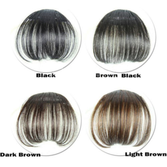 คลิปหน้าม้าตรงหน้าผมบางส่วนสังเคราะห์สีดำ คลิปหน้าม้าตรงหน้าผมบางส่วนสังเคราะห์สีดำ