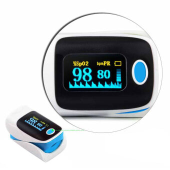ชีพจรออกซิเจนอิ่มตัวปลายนิ้วเลือด Oximeter SPO2 PR จอมาตรวัดออกซิเจนสีน้ำเงิน ชีพจรออกซิเจนอิ่มตัวปลายนิ้วเลือด Oximeter SPO2 PR จอมาตรวัดออกซิเจนสีน้ำเงิน