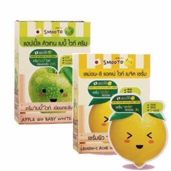 Smooto สมูทโตะ ครีมแอบเปิ้ล + เลม่อน เซรั่ม (รวม 12 ซอง) Smooto สมูทโตะ ครีมแอบเปิ้ล + เลม่อน เซรั่ม (รวม 12 ซอง)