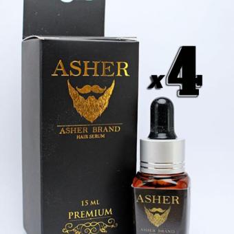 Asher Hair Serum Premium 4 ขวด น้ำยาเซรั่มปลูกหนวด คิ้ว ขนตา เครา จอน เส้นผม สูตรพรีเมี่ยม Asher Hair Serum Premium 4 ขวด น้ำยาเซรั่มปลูกหนวด คิ้ว ขนตา เครา จอน เส้นผม สูตรพรีเมี่ยม