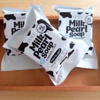สบู่นมมุก Milk pearl soap สบู่เพื่อผิวขาว แพค 3 ก้อน สบู่นมมุก Milk pearl soap สบู่เพื่อผิวขาว แพค 3 ก้อน