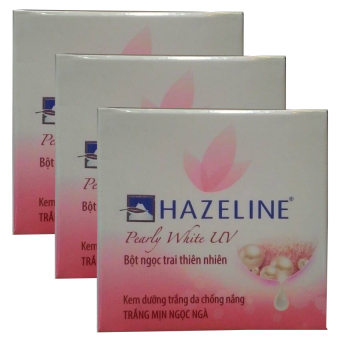 Hazeline Whitening Cream Pearly White UV ครีมบำรุงผิวหน้าอุดมไปด้วยคุณค่าสารสกัดจากไข่มุกธรรมชาติให้ผิวขาวกระจ่างใสเปล่งประกายดุจไข่มุก ปกป้องผิวจากแสงแดด พร้อมเติมความชุ่มชื่นให้กับผิว เนียนนุ่ม ขาวกระจ่างใส 45g (3 กล่อง) Hazeline Whitening Cream Pearly White UV ครีมบำรุงผิวหน้าอุดมไปด้วยคุณค่าสารสกัดจากไข่มุกธรรมชาติให้ผิวขาวกระจ่างใสเปล่งประกายดุจไข่มุก ปกป้องผิวจากแสงแดด พร้อมเติมความชุ่มชื่นให้กับผิว เนียนนุ่ม ขาวกระจ่างใส 45g (3 กล่อง)