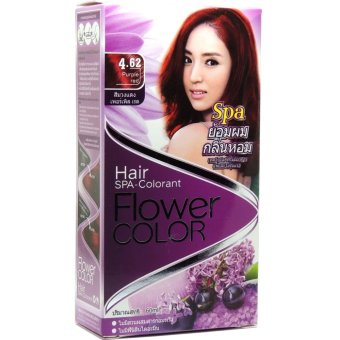 ครีมย้อมผมกลิ่นหอม สีม่วงแดง สารสกัดจากดอกไม้ 4.62 น้ำหนัก 60 ml. ครีมย้อมผมกลิ่นหอม สีม่วงแดง สารสกัดจากดอกไม้ 4.62 น้ำหนัก 60 ml.