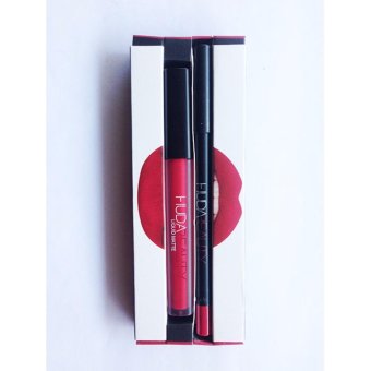 Huda Liquid Matte Lipstick (CHEERLEADER) ลิปสติกลิควิด เนื้อแมท +Lip Liner ดินสอเขียนขอบปาก Huda Liquid Matte Lipstick (CHEERLEADER) ลิปสติกลิควิด เนื้อแมท +Lip Liner ดินสอเขียนขอบปาก