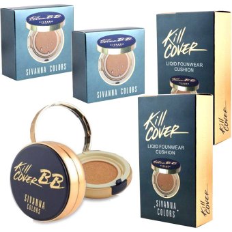 Sivanna บีบี แป้งน้ำแร่ BB Kill Cover Liqid Founwear Cushion+ รีฟิลในกล่อง no.20 สำหรับผิวสองสี x 2 ชุด Sivanna บีบี แป้งน้ำแร่ BB Kill Cover Liqid Founwear Cushion+ รีฟิลในกล่อง no.20 สำหรับผิวสองสี x 2 ชุด