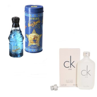 Versace Blue Jeans For Men 75 ml + Calvin Klein One EDT 100 ml. (พร้อมกล่อง) Versace Blue Jeans For Men 75 ml + Calvin Klein One EDT 100 ml. (พร้อมกล่อง)