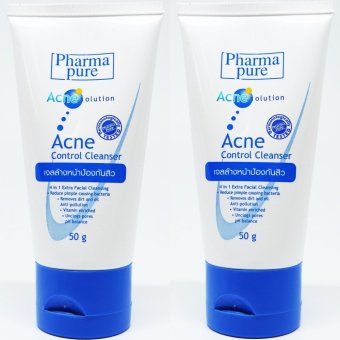 Pharma Pure Acne Control Cleanser เจลล้างหน้าป้องกันสิว 50 g x 2 Pharma Pure Acne Control Cleanser เจลล้างหน้าป้องกันสิว 50 g x 2