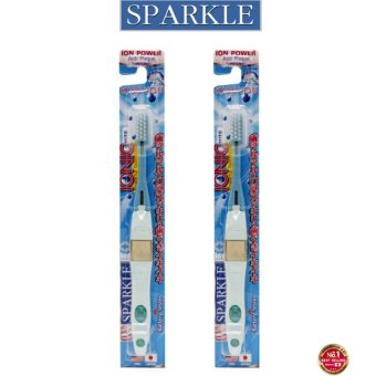 Sparkle แปรงสีฟันสปาร์คเคิล Ionic Toothbrush สีฟ้า (แพ็คคู่) Sparkle แปรงสีฟันสปาร์คเคิล Ionic Toothbrush สีฟ้า (แพ็คคู่)