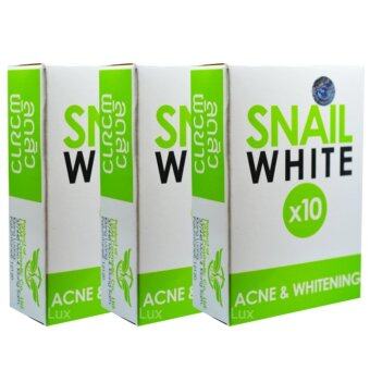Snail White Acne & Whitening Soap x 10สบู่กลูต้า บายดรีม สเนลไวท์ ลดสิว เพิ่มผิวขาวx 10ขนาด70กรัม(3ก้อน) Snail White Acne & Whitening Soap x 10สบู่กลูต้า บายดรีม สเนลไวท์ ลดสิว เพิ่มผิวขาวx 10ขนาด70กรัม(3ก้อน)