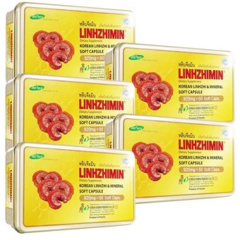 Linhzhimin หลินจือมิน เห็ดหลินจือแดงสกัด บำรุงร่างกาย ดูแล เบาหวาน ความดัน ภูมิแพ้ (60 เม็ด x 5 กล่อง) Linhzhimin หลินจือมิน เห็ดหลินจือแดงสกัด บำรุงร่างกาย ดูแล เบาหวาน ความดัน ภูมิแพ้ (60 เม็ด x 5 กล่อง)