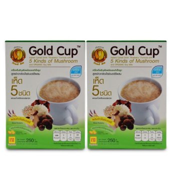 Gold Cup Instant Cereal Drink Riceberry Formula with 5 Kinds เครื่องดื่มธัญพืชพร้อมชงสูตรข้าวกล้องไรซ์เบอร์รี่ผสม เห็ด 5 ชนิด 250 กรัม 2 กล่อง Gold Cup Instant Cereal Drink Riceberry Formula with 5 Kinds เครื่องดื่มธัญพืชพร้อมชงสูตรข้าวกล้องไรซ์เบอร์รี่ผสม เห็ด 5 ชนิด 250 กรัม 2 กล่อง