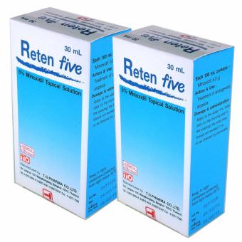 Reten Five ยาปลูกผม แก้ปัญหาผมร่วง anti-hair loss treatment hair (Minoxidil 5%) 30 ml 2 ขวด Reten Five ยาปลูกผม แก้ปัญหาผมร่วง anti-hair loss treatment hair (Minoxidil 5%) 30 ml 2 ขวด