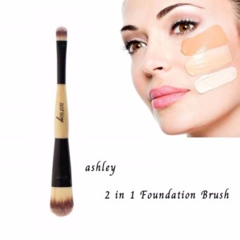 Ashley 2 in 1 Foundation Brush แปรงแต่งหน้า 2 in 1 ขนแปรงอ่อนละมุนไม่บาดผิวหน้า แปรงแบนด้านใหญ่ใช้ทารองพื้นชนิดครีมได้อย่างแนบเนียน แปรงแบนด้านเล็ก สำหรับลงคอนซีลเลอร์ใต้ตา Ashley 2 in 1 Foundation Brush แปรงแต่งหน้า 2 in 1 ขนแปรงอ่อนละมุนไม่บาดผิวหน้า แปรงแบนด้านใหญ่ใช้ทารองพื้นชนิดครีมได้อย่างแนบเนียน แปรงแบนด้านเล็ก สำหรับลงคอนซีลเลอร์ใต้ตา