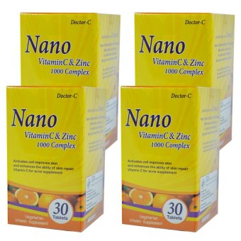 Doctor-C Nano Vitamin C & Zinc ด๊อกเตอร์ ซี นาโนวิตามินซี + ซิงค์ 1000 Complex บรรจุ 30 เม็ด (4 กล่อง) Doctor-C Nano Vitamin C & Zinc ด๊อกเตอร์ ซี นาโนวิตามินซี + ซิงค์ 1000 Complex บรรจุ 30 เม็ด (4 กล่อง)