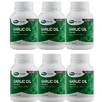 Mega We Care Garlic Oil น้ำมันกระเทียม ลดโคเลสเตอรอล (100แคปซูล) * 6 กระปุก Mega We Care Garlic Oil น้ำมันกระเทียม ลดโคเลสเตอรอล (100แคปซูล) * 6 กระปุก